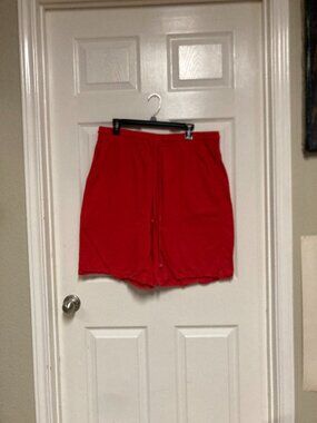 Free People atheletic shorts red w/string tie size Large Men's